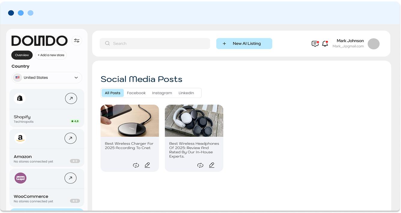 Publicaciones de Redes Sociales Generadas por IA